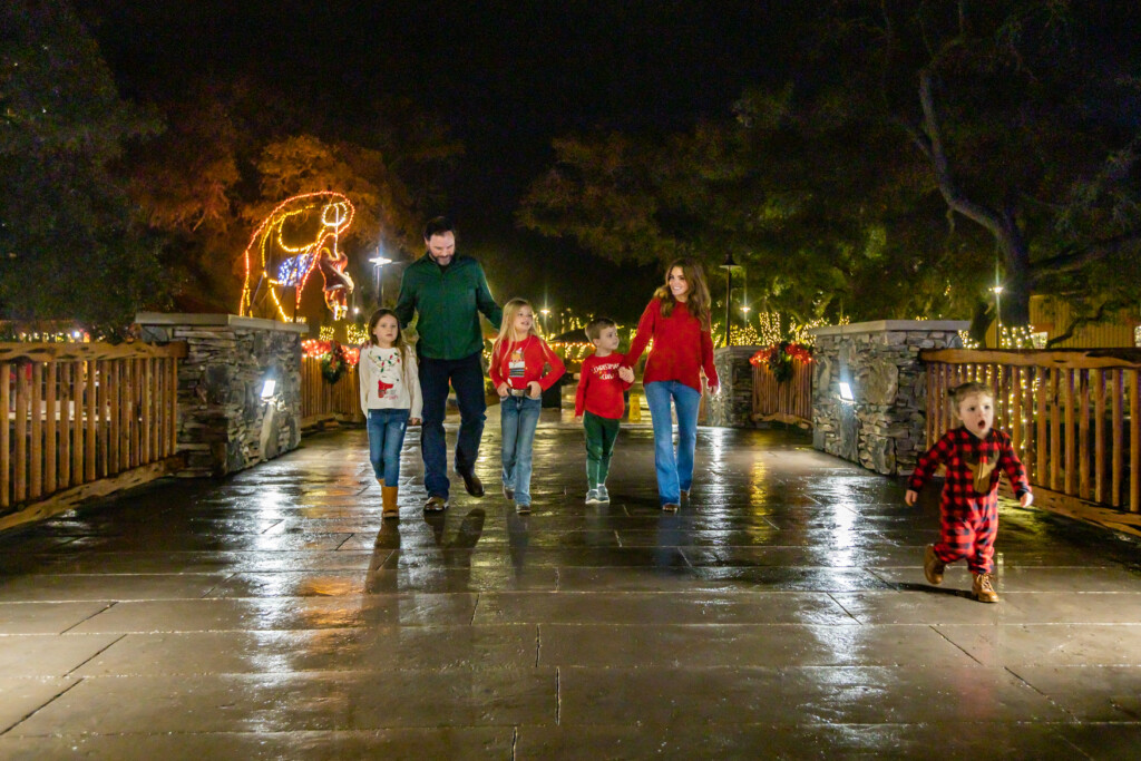 Family during Christmas at the Caverns