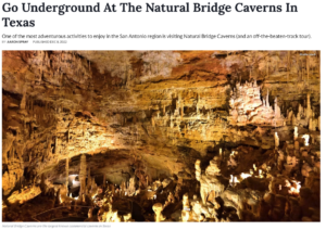 The Travel: Go Underground At The Natural Bridge Caverns In Texas