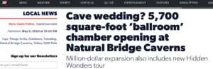 KSAT: Cave wedding? 5,700 square-foot ‘ballroom’ chamber opening at Natural Bridge Caverns