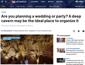 Telemundo – Are you planning a wedding or party? A deep cavern may be the ideal place to organize it